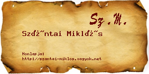 Szántai Miklós névjegykártya